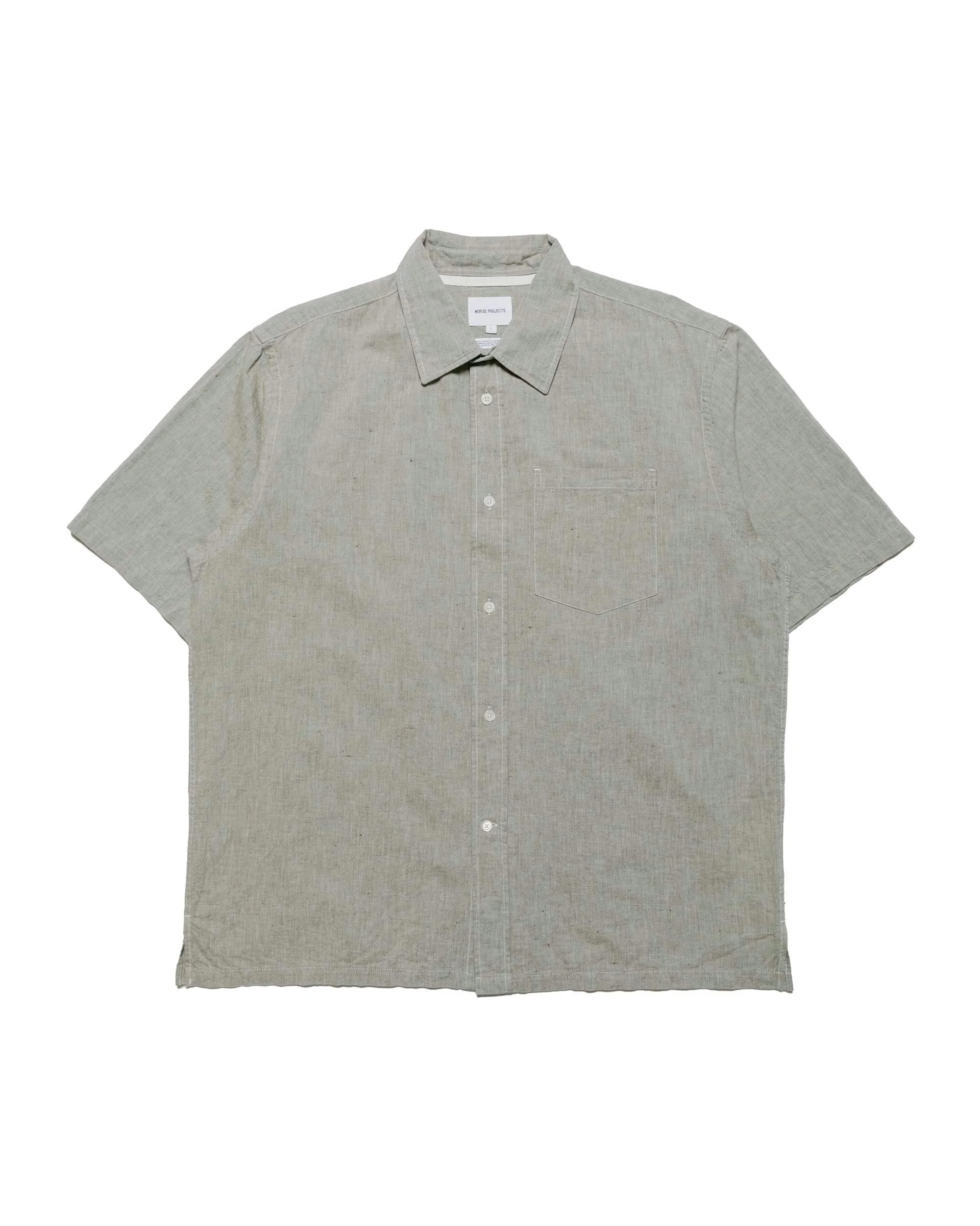 Ivan Relaxed Cotton Linen SS Shirt Ivy Green - 1
