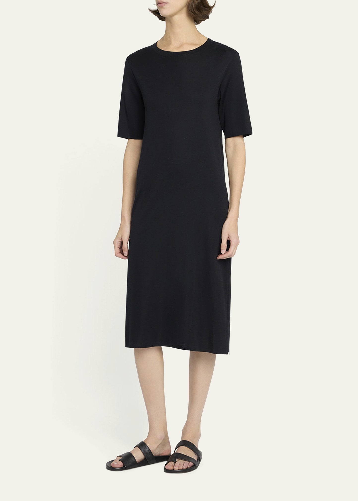 Jorgina Short-Sleeve Silk T-Shirt Dress - 4
