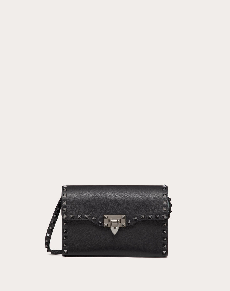 SMALL ROCKSTUD GRAINY CALFSKIN CROSSBODY BAG 1