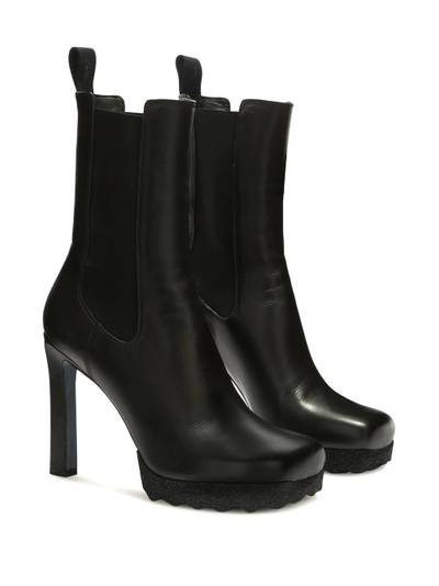 Off-White leather heeled boots outlook