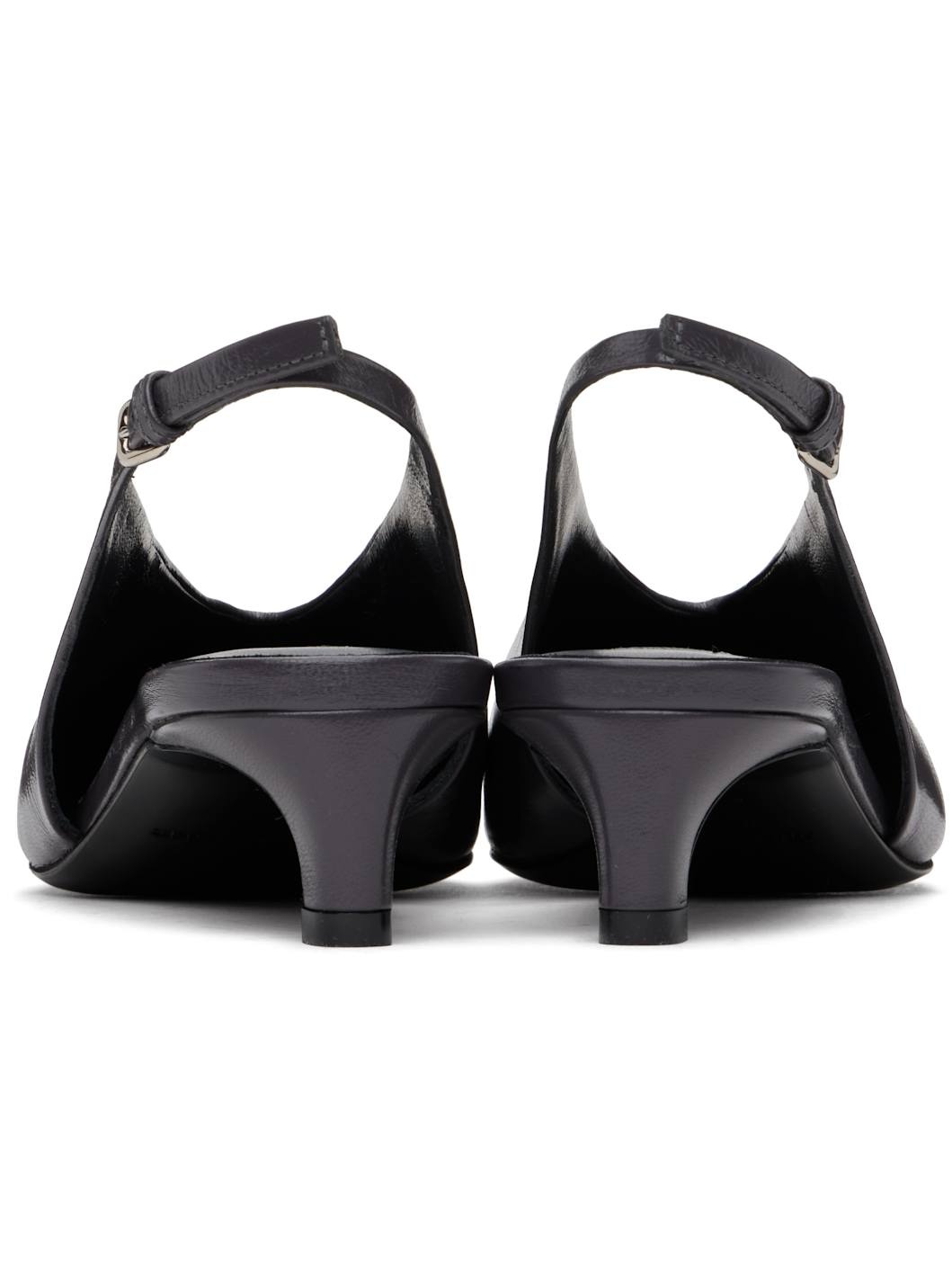 Gray Slingback Heels - 2