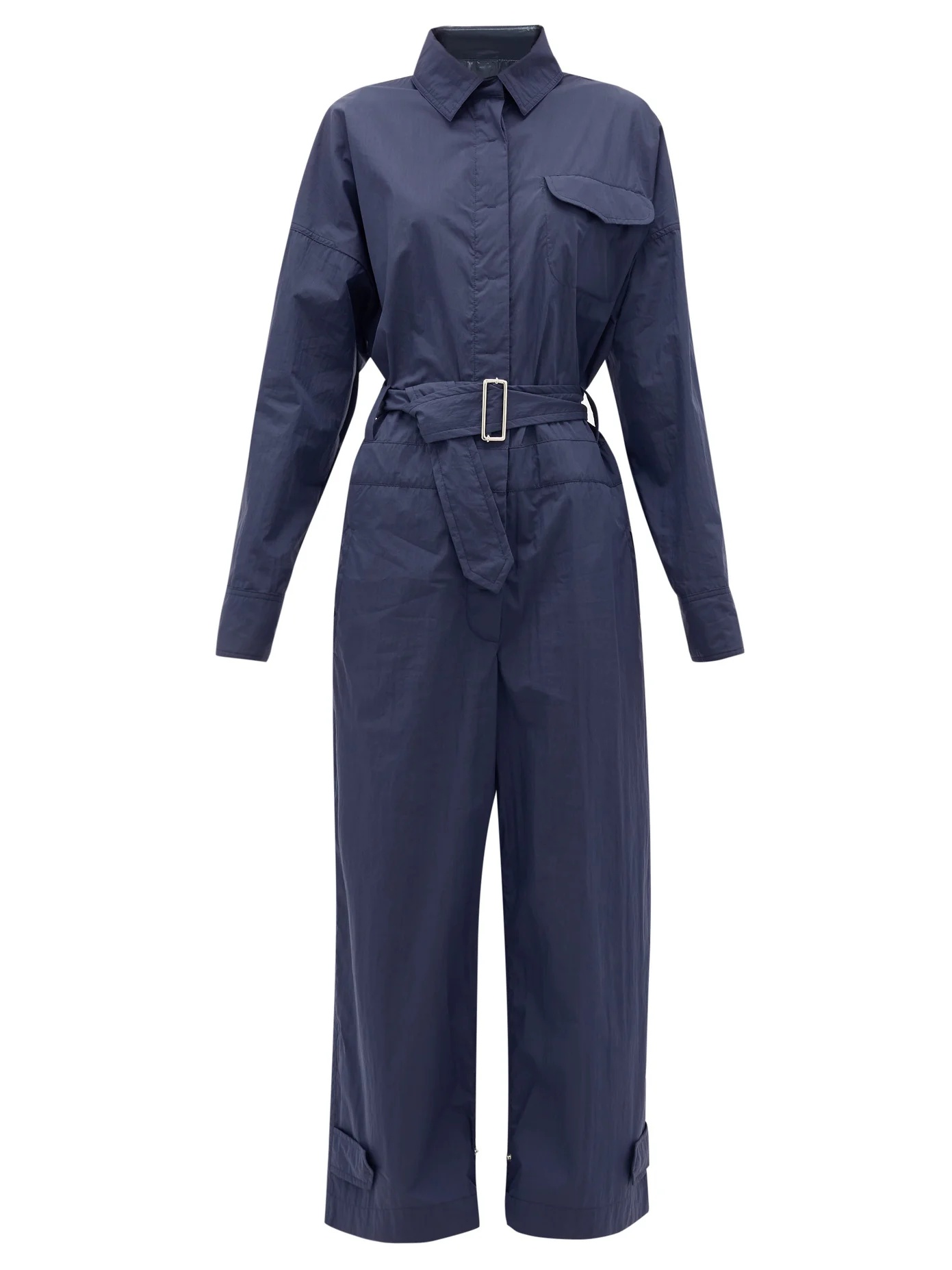 Tuta belted cotton-blend taffeta jumpsuit - 1