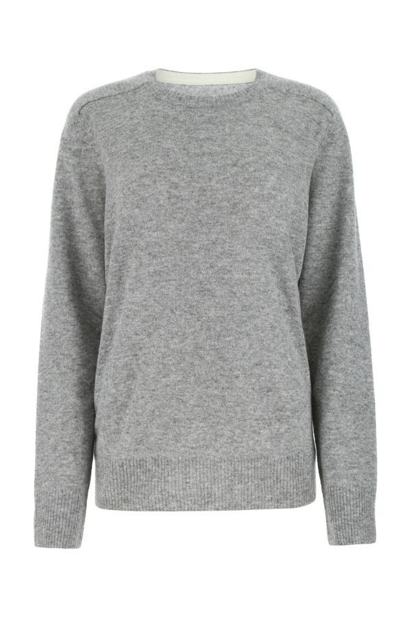 Melange grey wool blend sweater - 1