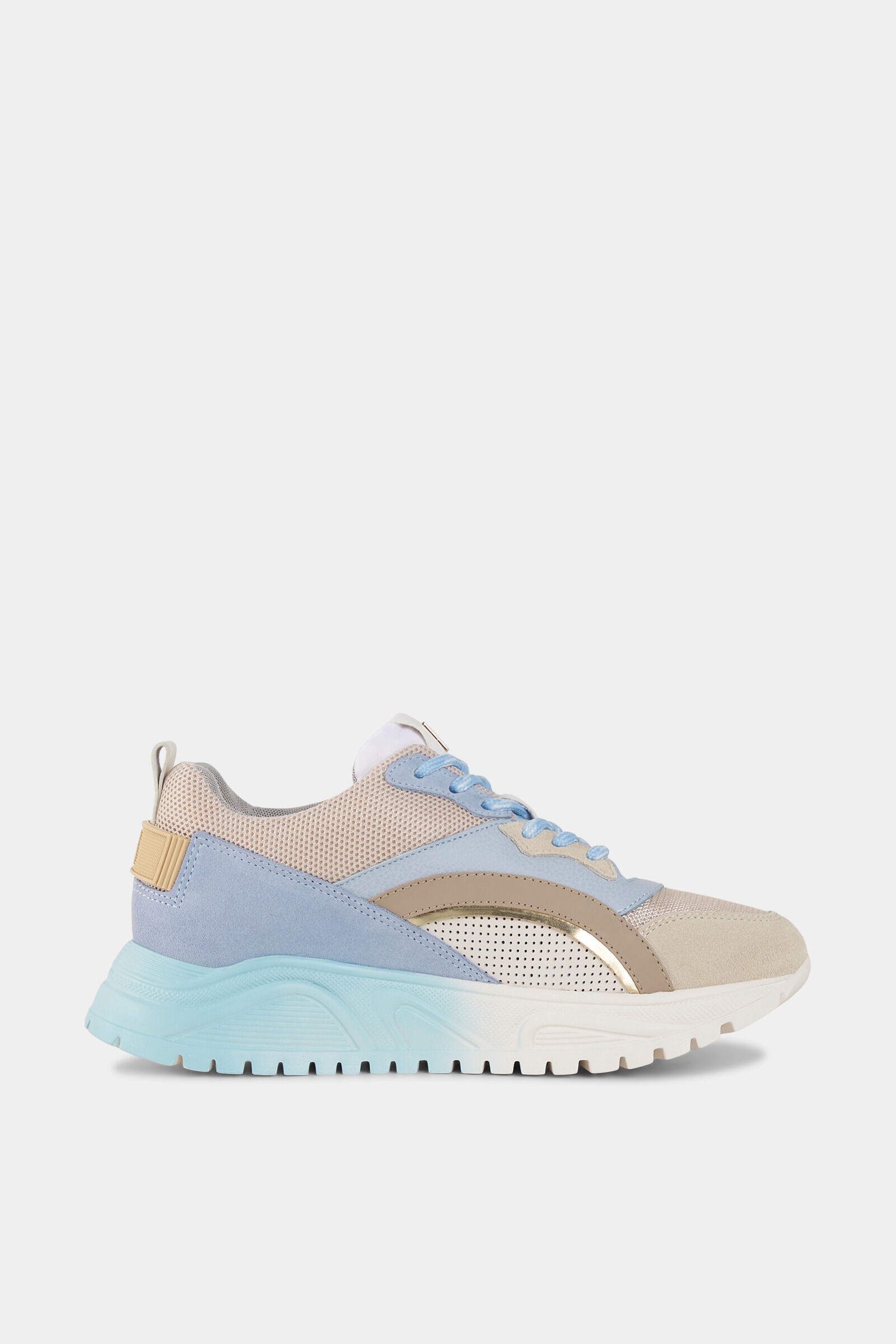 Malaga sneaker in Beige/light blue - 2