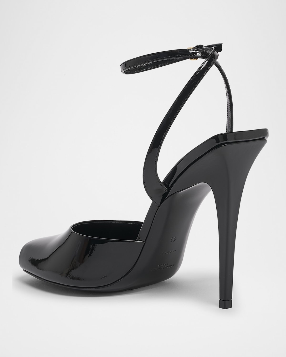 La Scandale Patent Ankle-Strap Sandals - 4