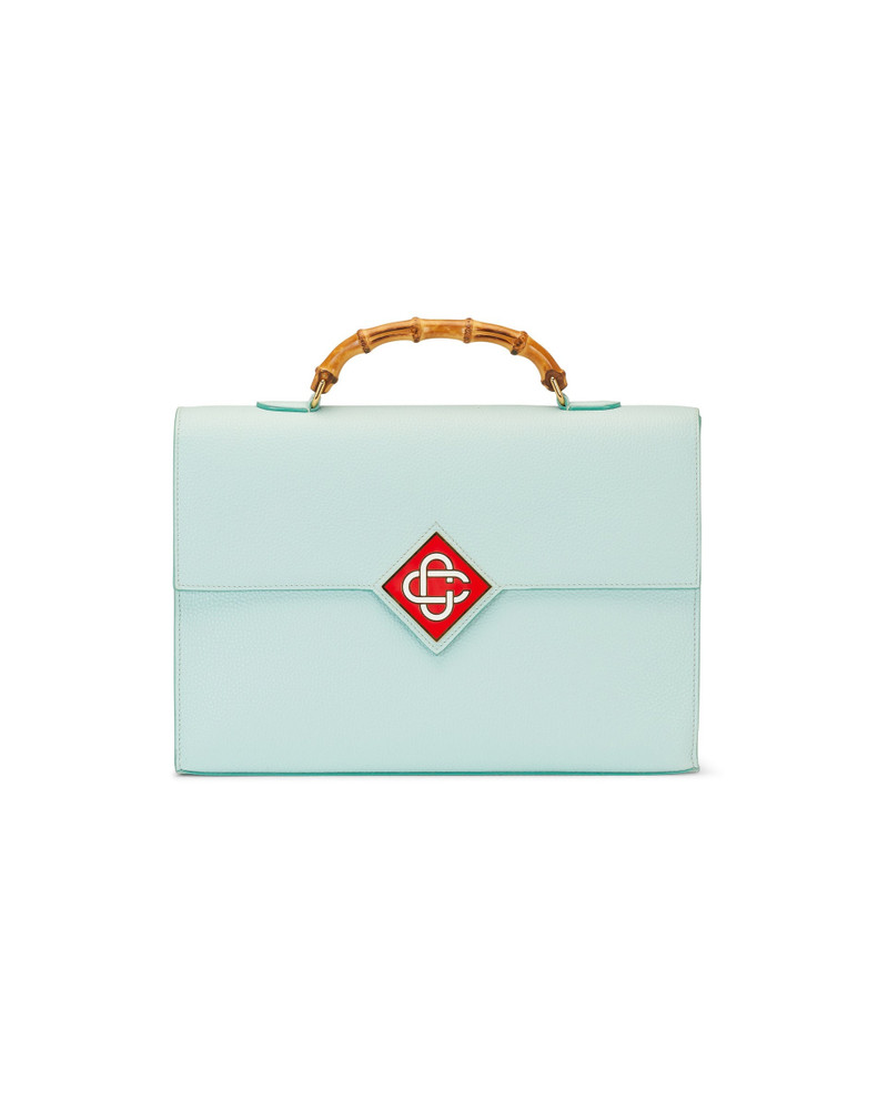 Blue Leather Computer Case 1