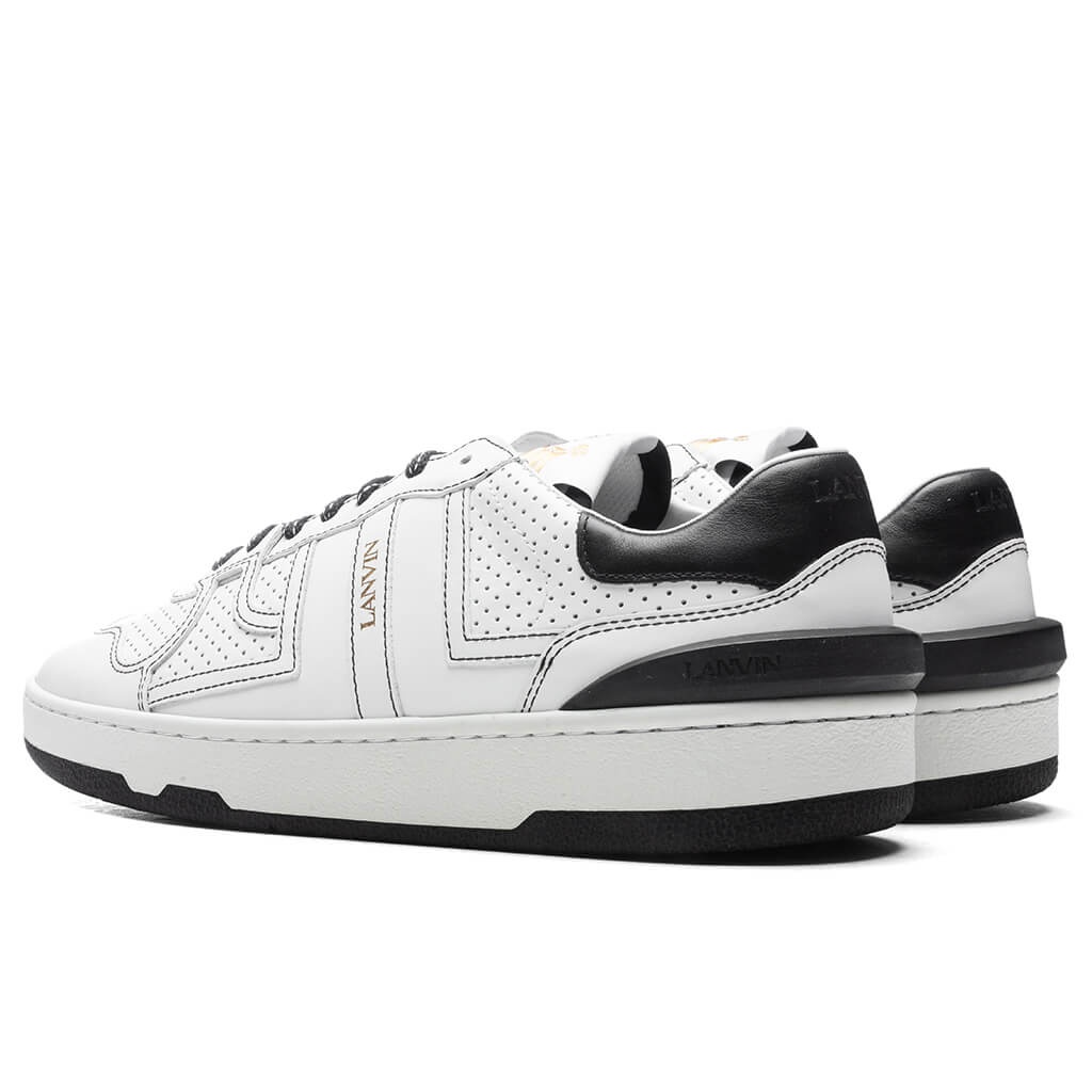 perforated-panel leather sneakers - 5