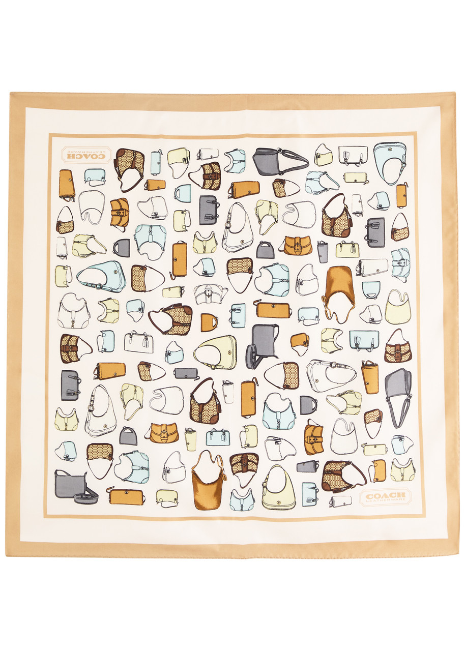 Coach Printed Silk Bandana Scarf - 1