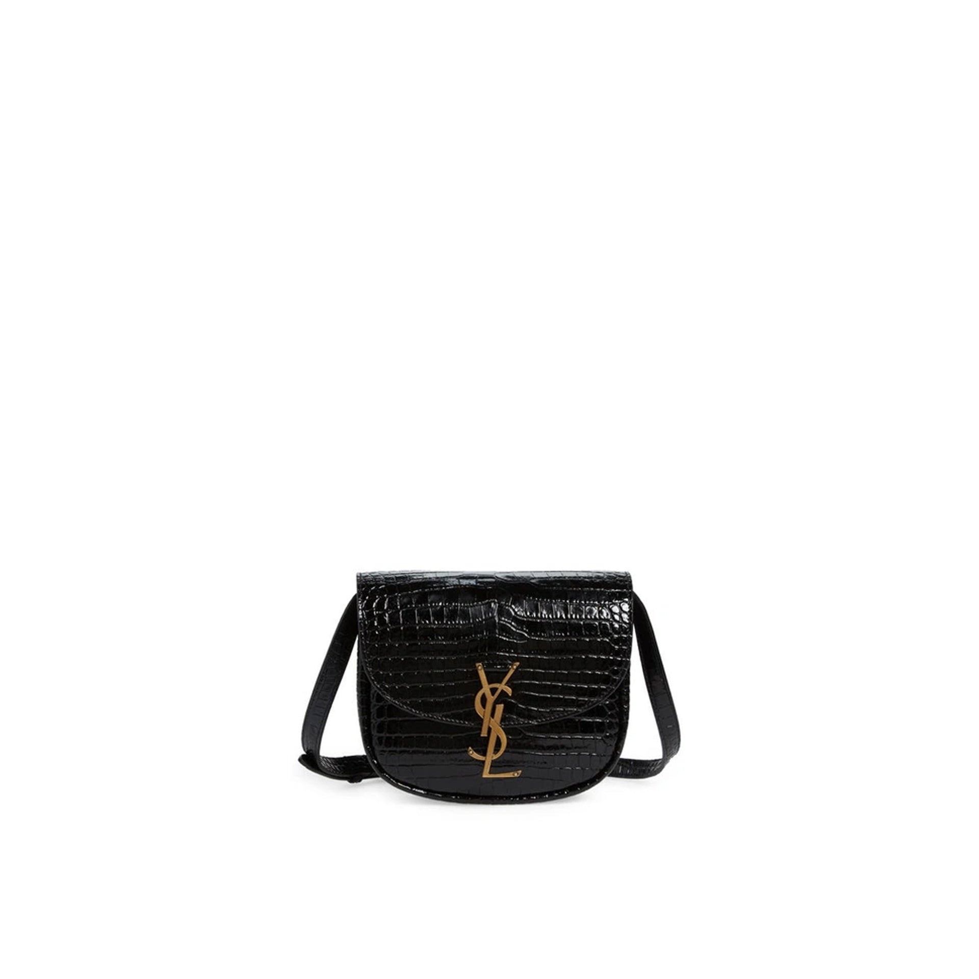 Kaia Small Satchel in Shiny Crocodile Embossed - 3