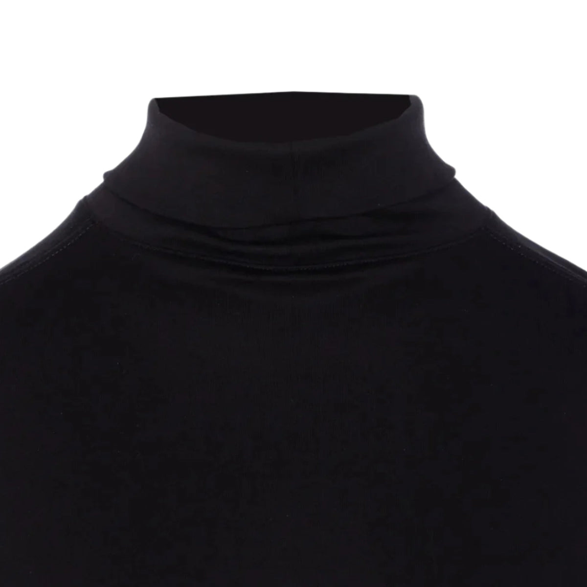 RELAXED MOCK NECK T-SHIRT (BLACK) - 2