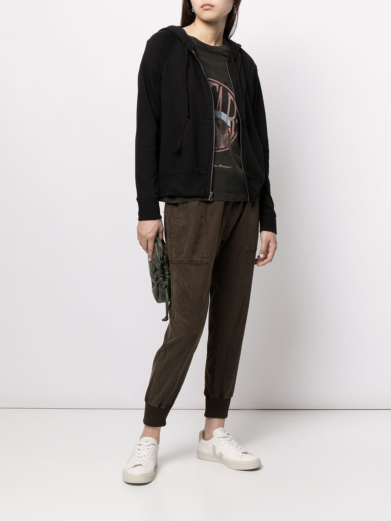 JAMES PERSE zipped drawstring hoodie outlook