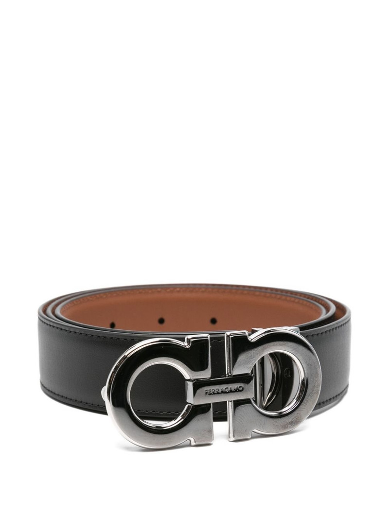 reversible and adjustable Gancini belt 1