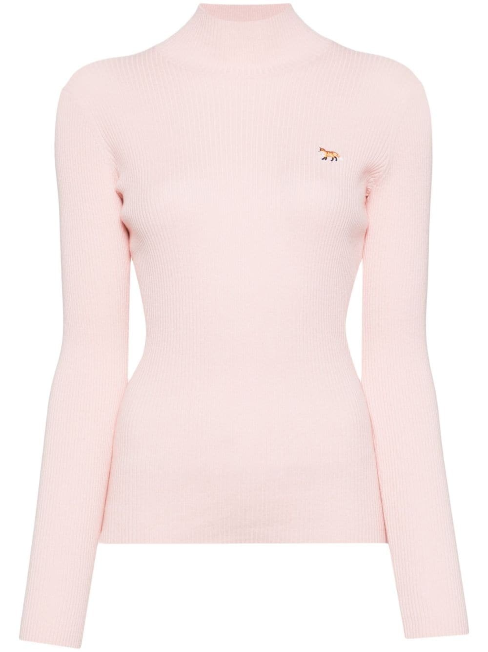 embroidered logo knitted top - 1