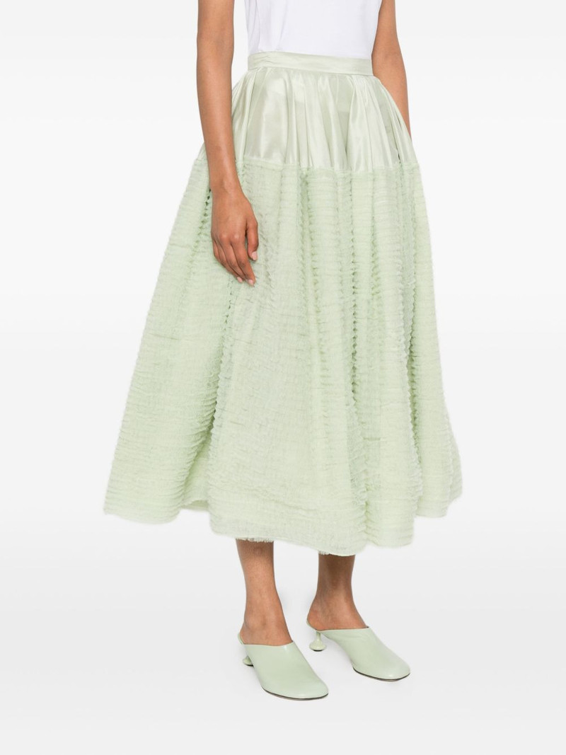 ruffled satin A-line skirt 3