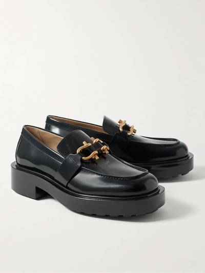 Bottega Veneta Horsebit Glossed-Leather Loafers outlook