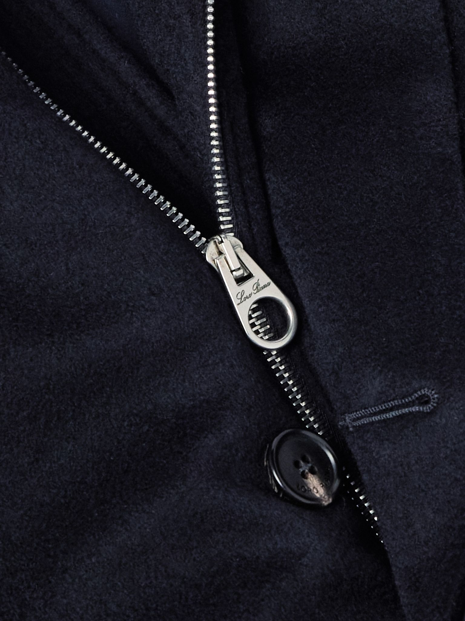 Damiano Shearling-Lined Padded Storm System® Cashmere-Felt Hooded Jacket Navy - 4