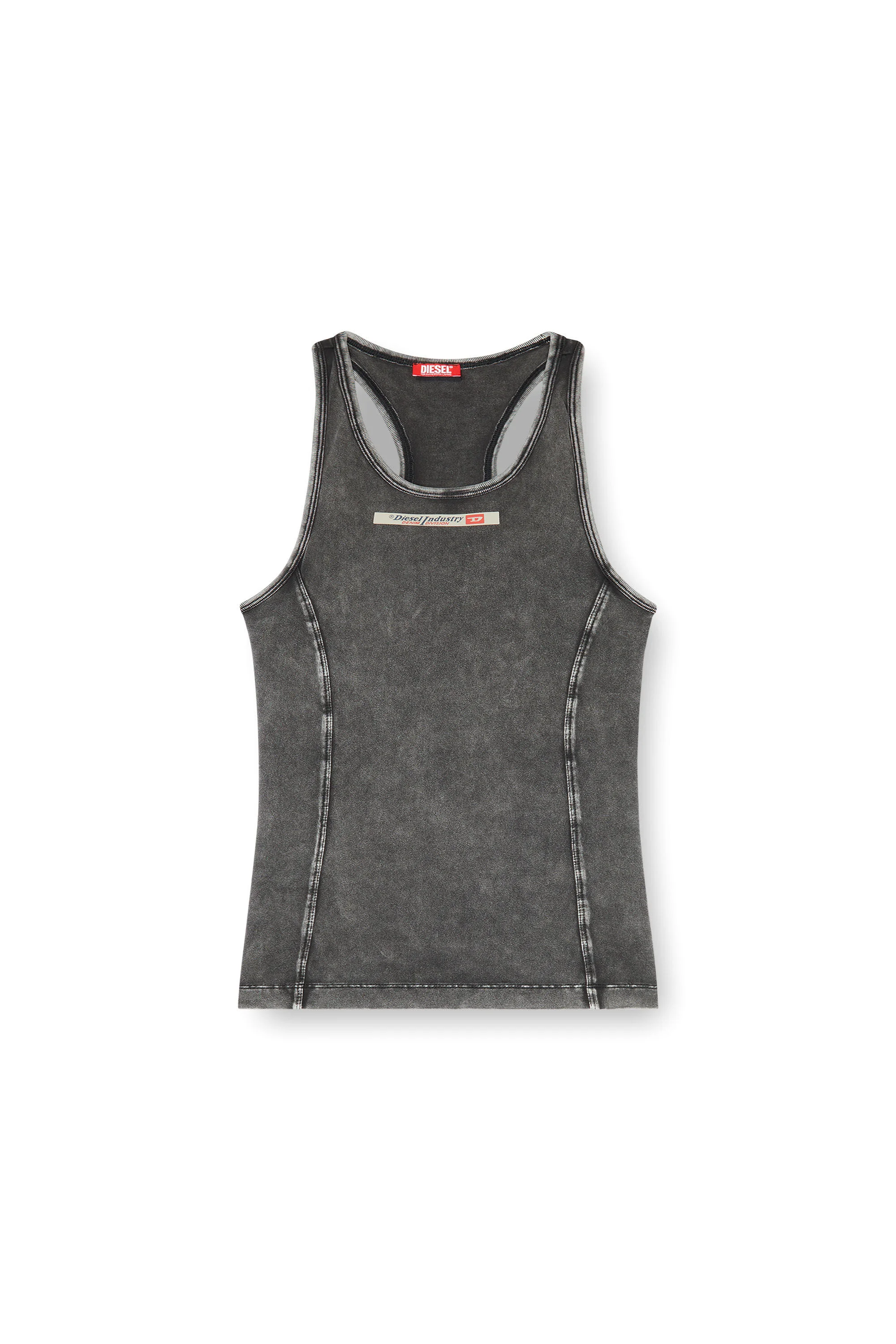 COTTON TANK TOP WITH TREATED EFFECT - 1