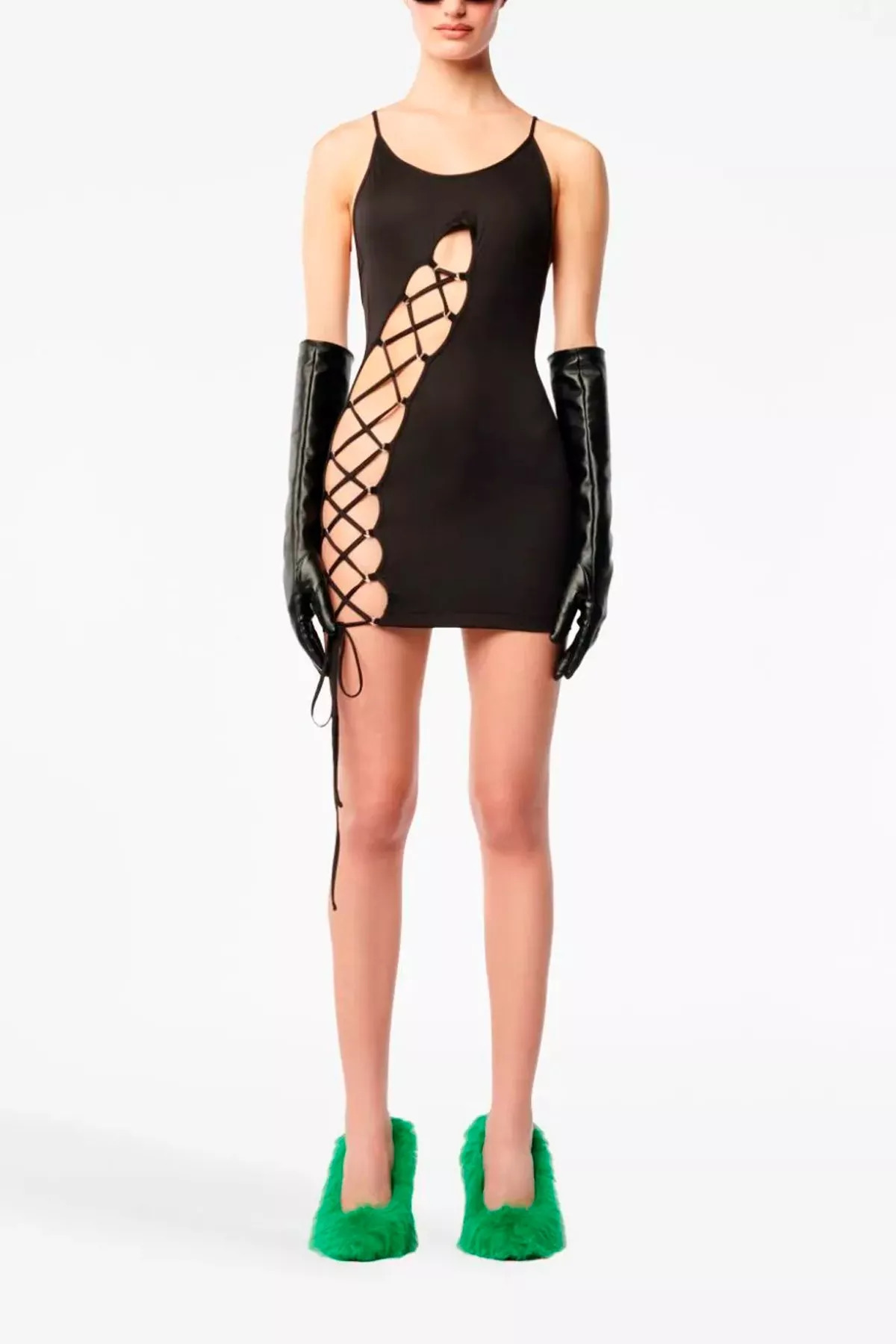 'Lace-up' dress - 2
