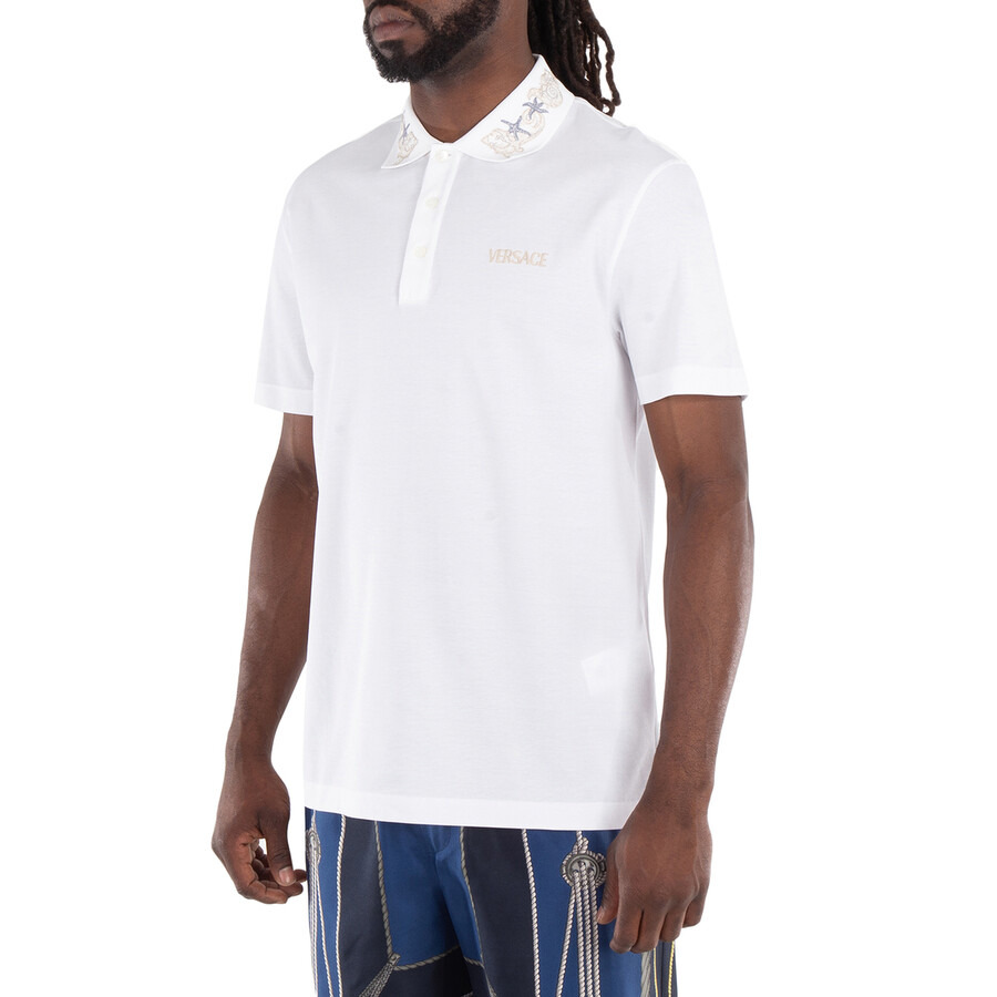 Versace Greca-Collar Polo Shirt - 3