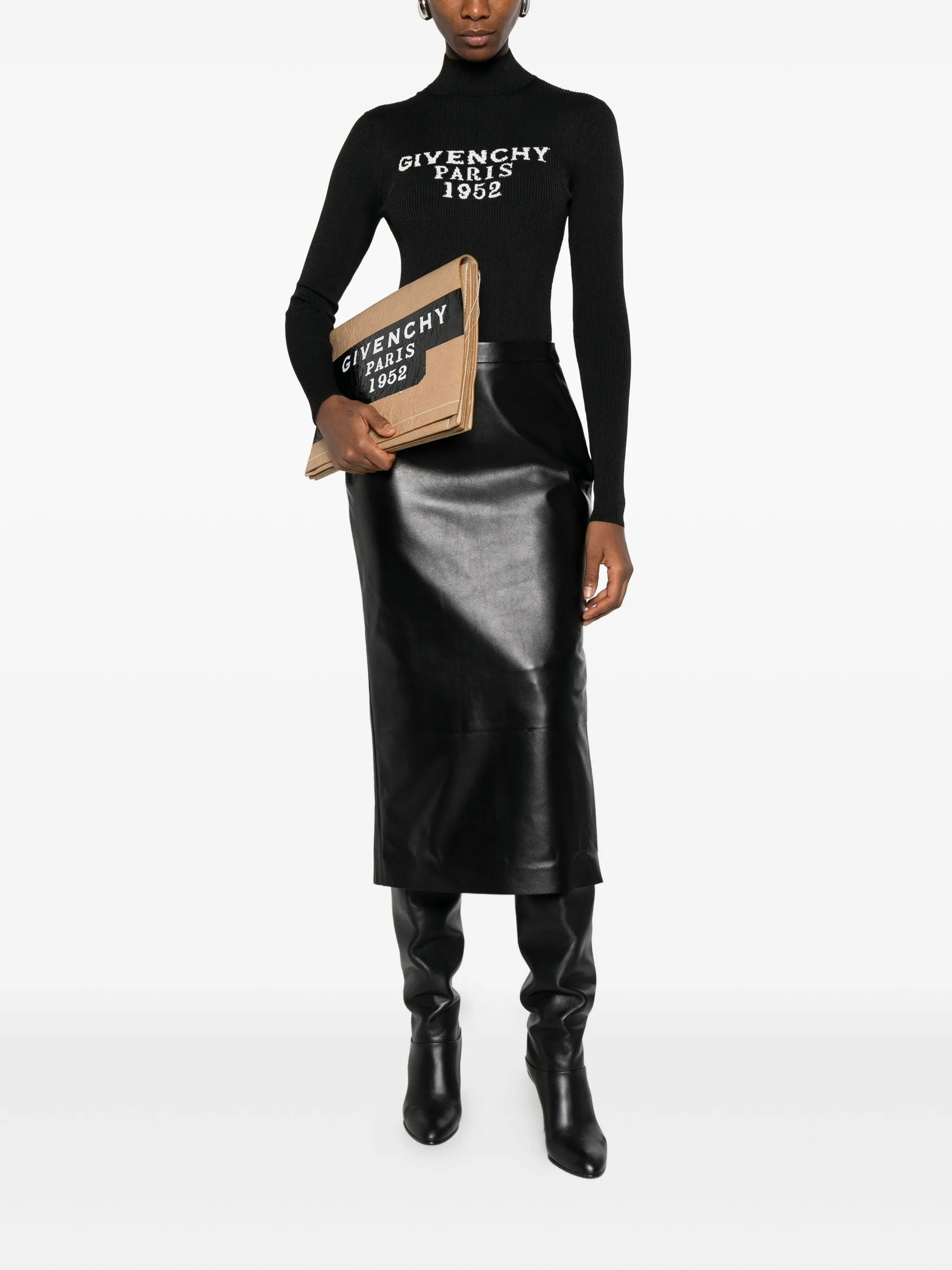high-neck logo bodysuit - 2