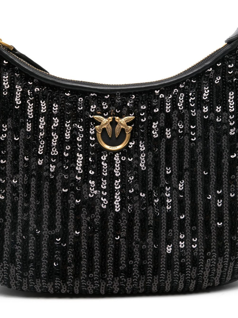 mini Half Moon sequinned shoulder bag 4