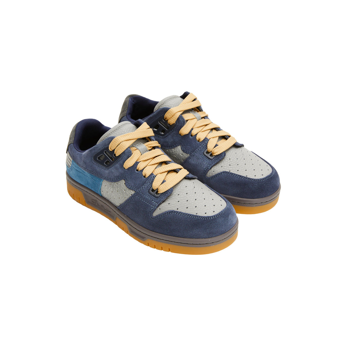 FUZZY LOW TOP SNEAKERS (GREY/BLUE) - 4