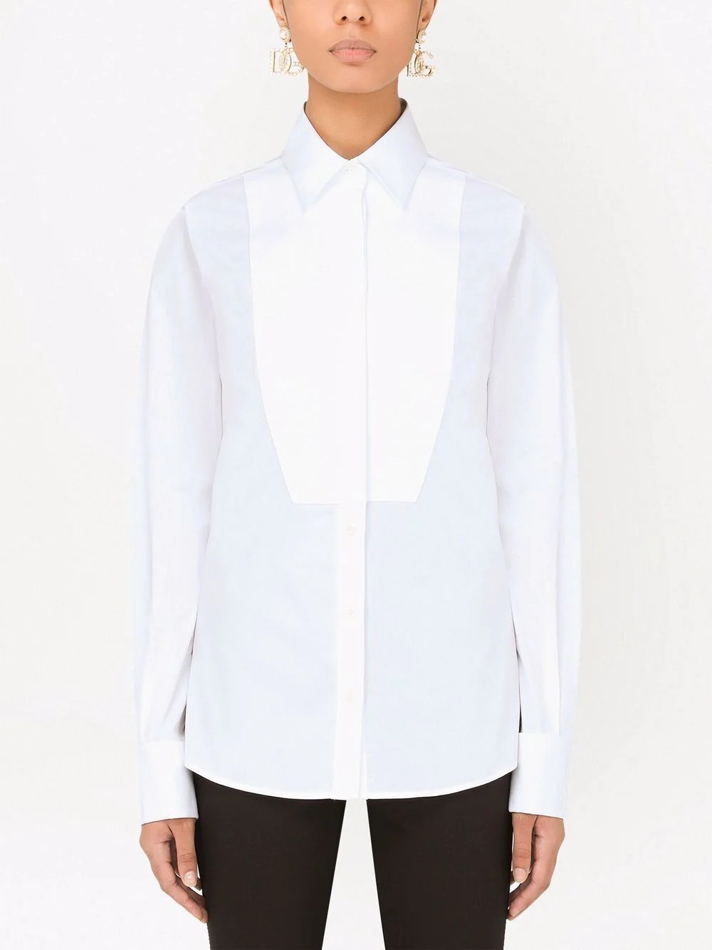 panelled yoke-detail shirt - 3