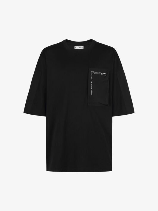 GIVENCHY BI-MATERIAL T-SHIRT - 1