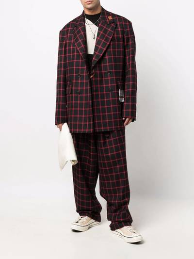 Maison MIHARAYASUHIRO check-pattern wide-leg trousers outlook