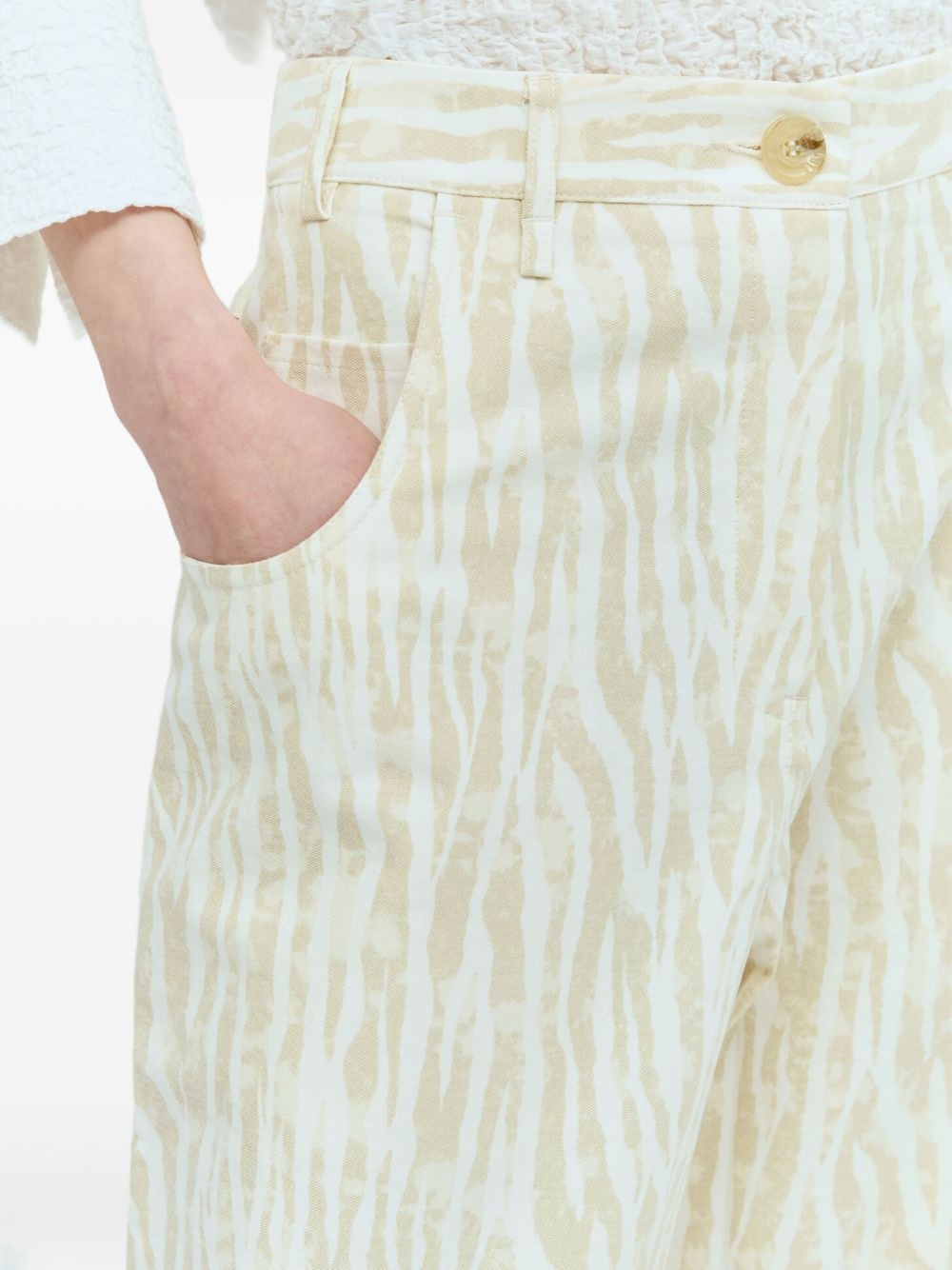 zebra-print trousers - 4