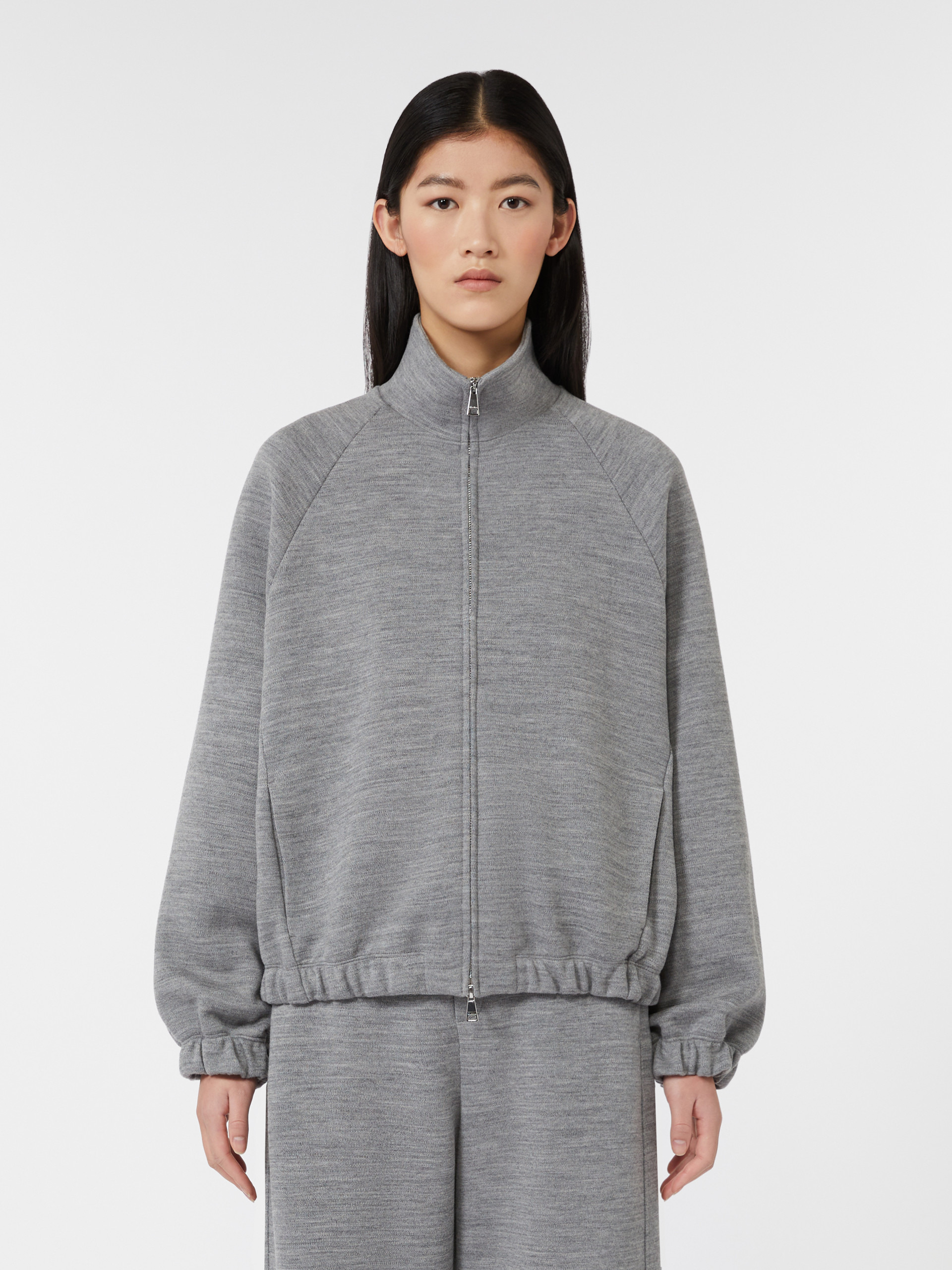 FRINE Sweatshirt in double-faced wool and cotton jersey - 3