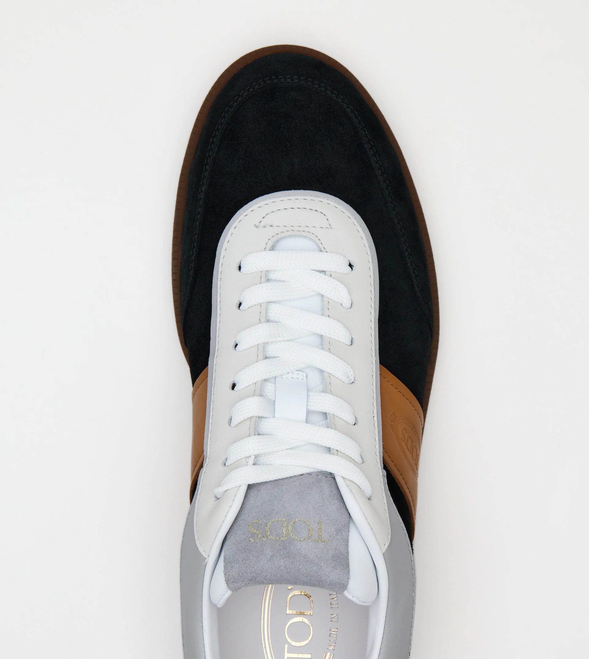 TOD'S TABS SNEAKERS IN SUEDE - BLACK, BROWN, GREY - 4