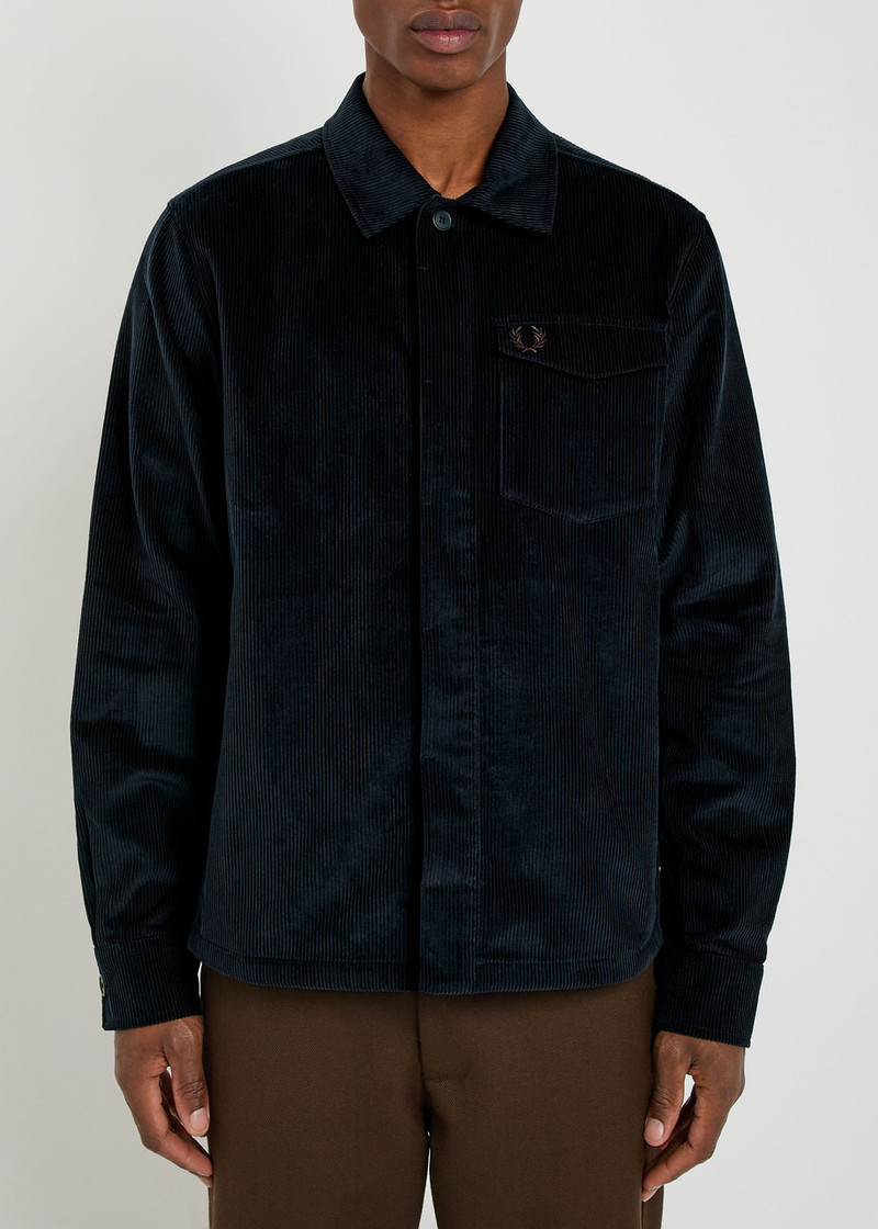 Fred Perry Fred Perry Logo-embroidered Corduroy Overshirt outlook