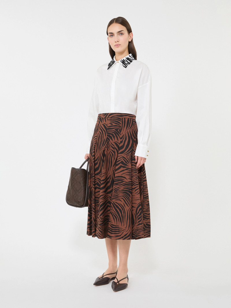 Max Mara GENE Oversized poplin shirt - WHITE outlook