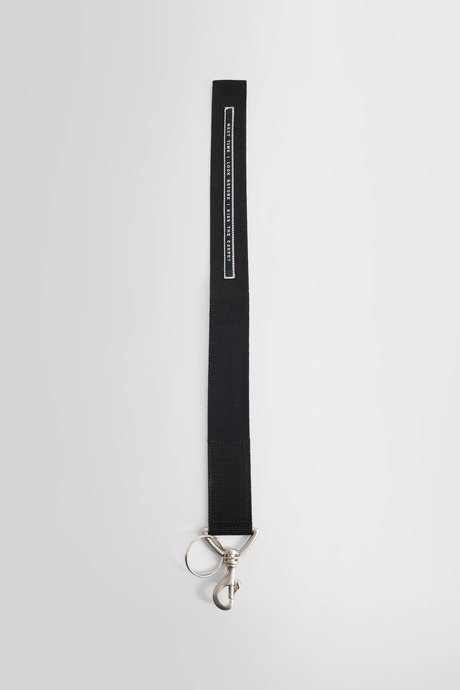 Rick owens drkshdw black strobe keychain in cotton webbing - 1