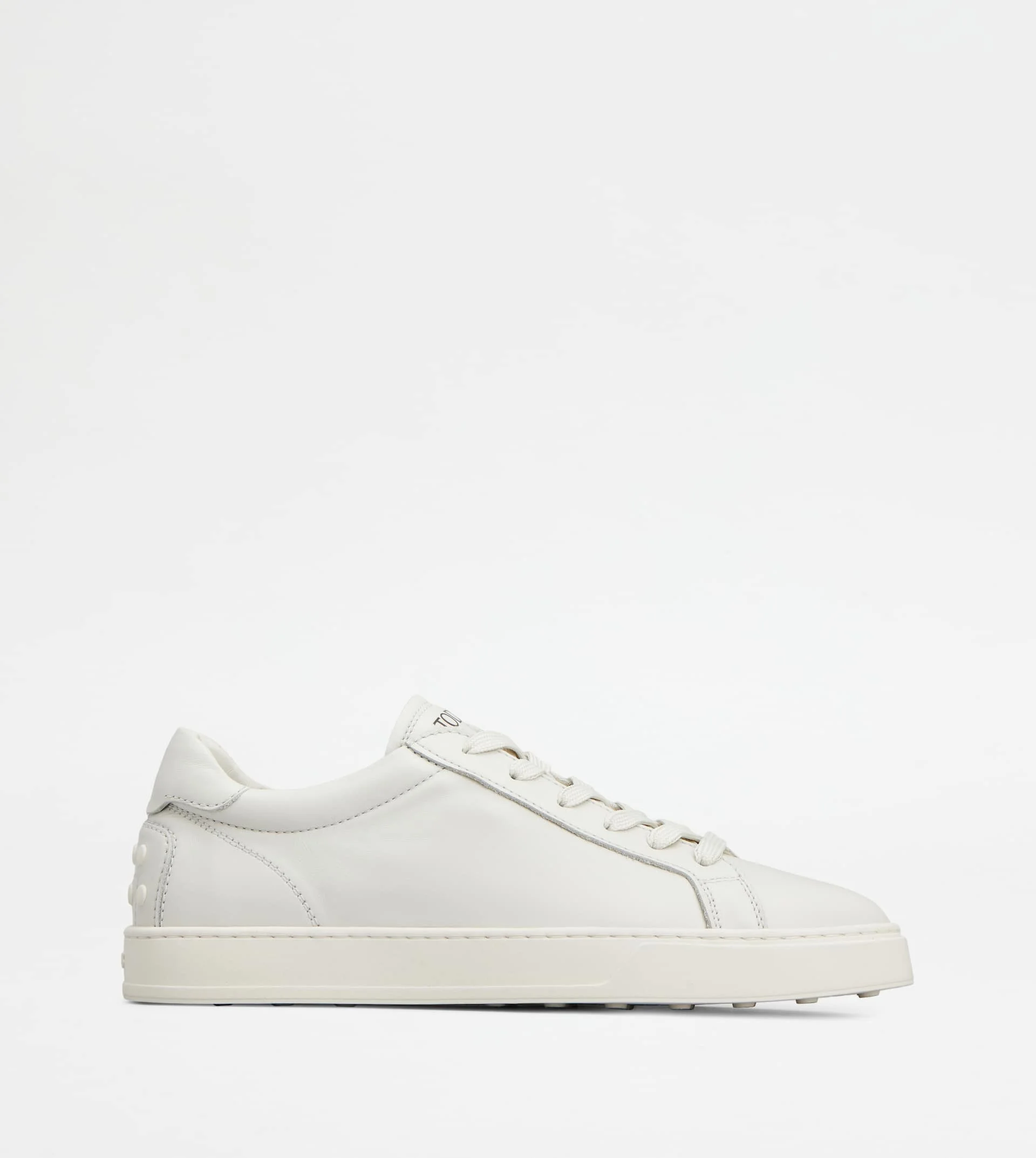 SNEAKERS IN LEATHER - WHITE - 1