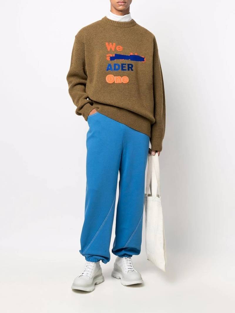 ADER error 로고 자수 니트 점퍼 outlook