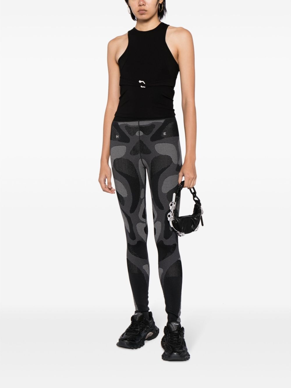 mid-rise contrasting waistband legging - 2