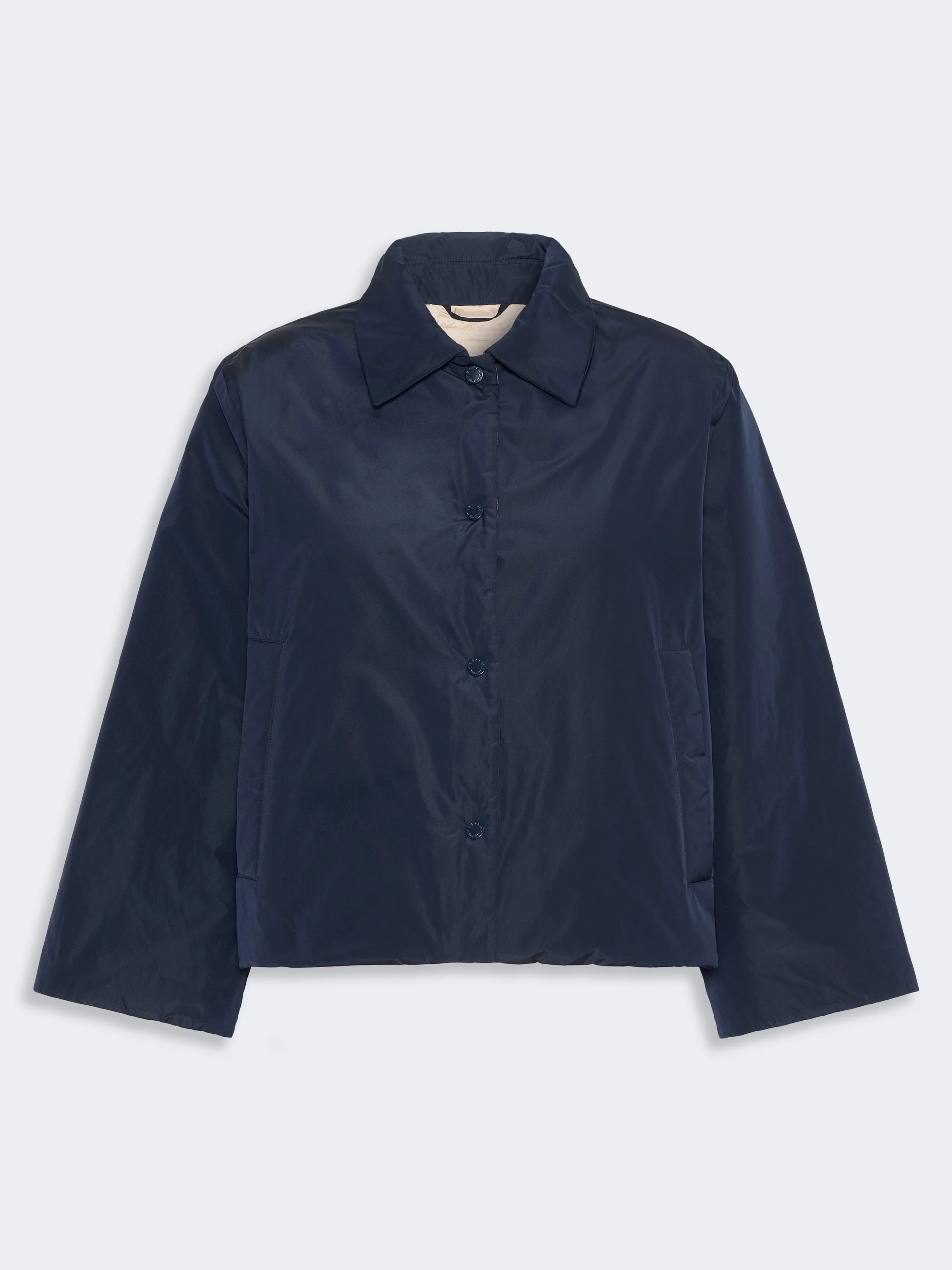 FALENA Reversible water-repellent taffeta padded jacket - NAVY - 1