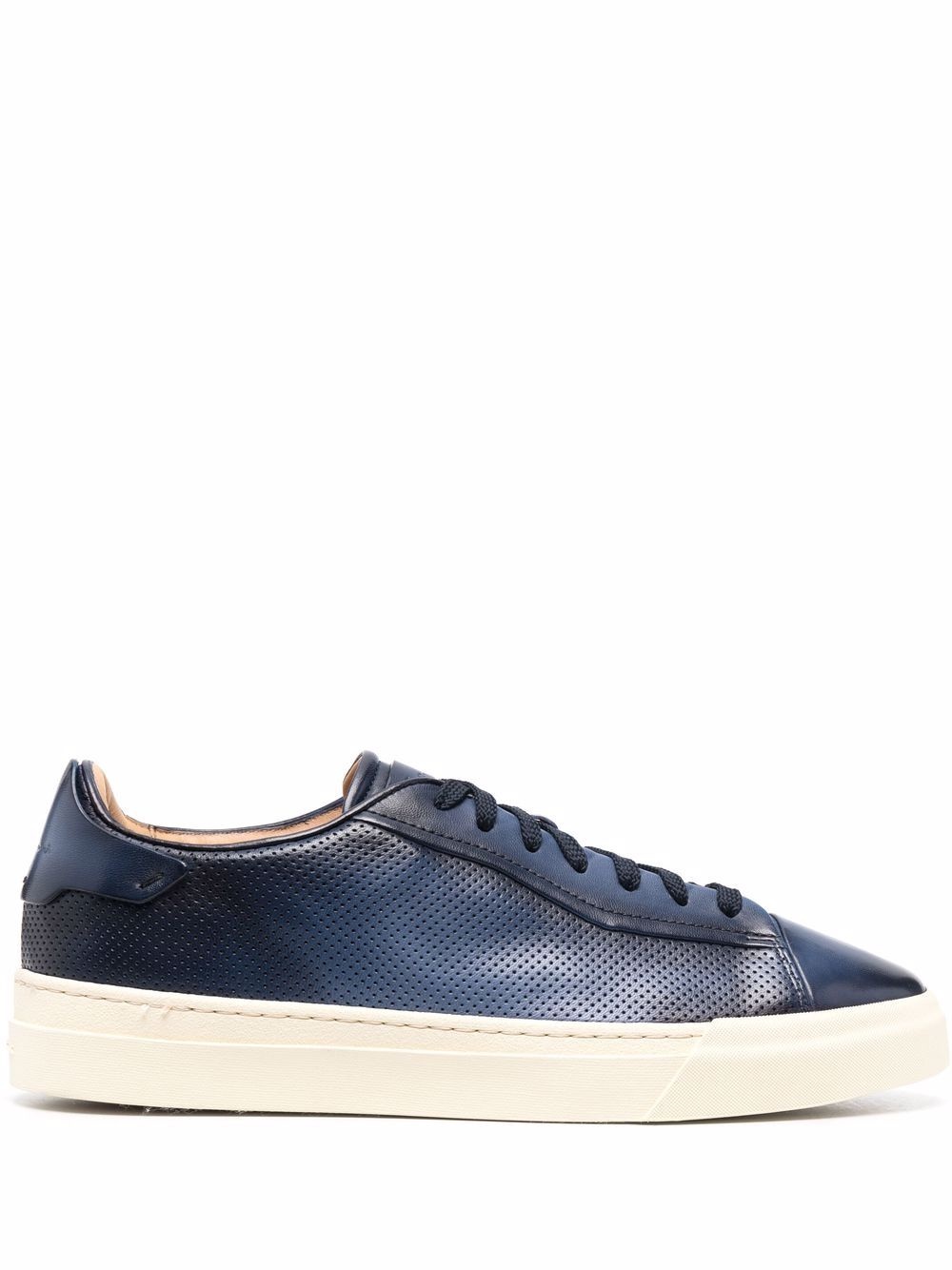 debossed-logo leather sneakers - 1