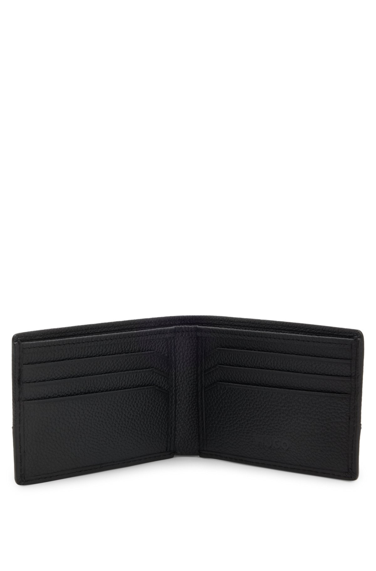 LEATHER WALLET WITH STACKED LOGO - 2