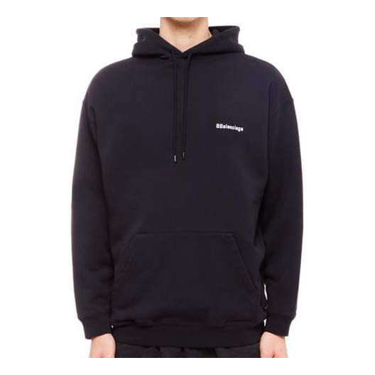 Balenciaga Logo Embroidered Hoodie 'Navy' 570811TKVB53967 - 1