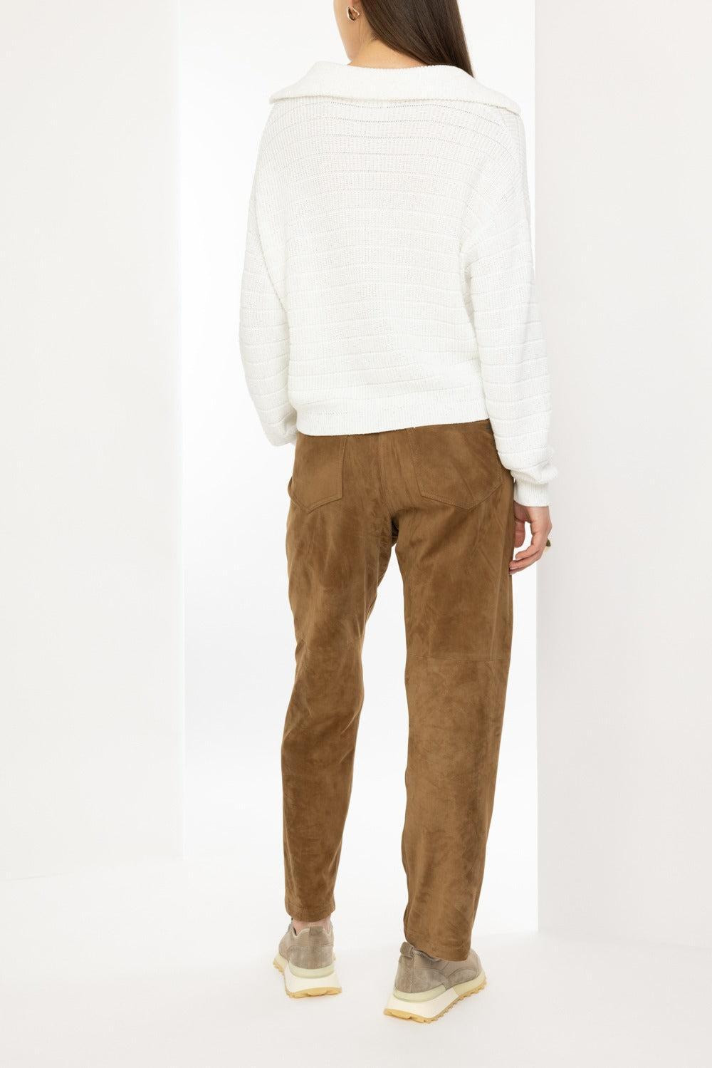 Pailette English Rib Collar Pullover - 4