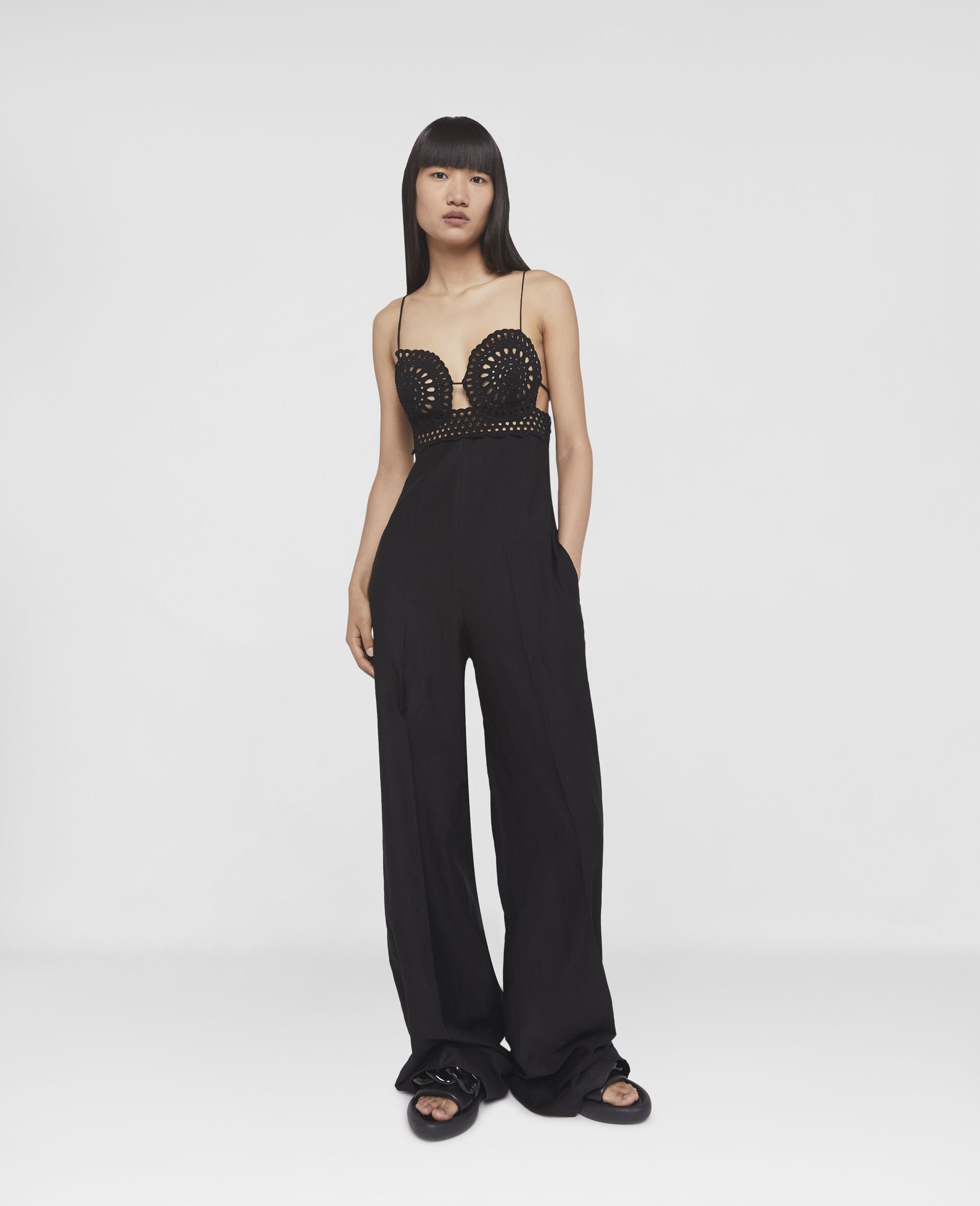 Broderie Anglaise Bustier Jumpsuit - 2