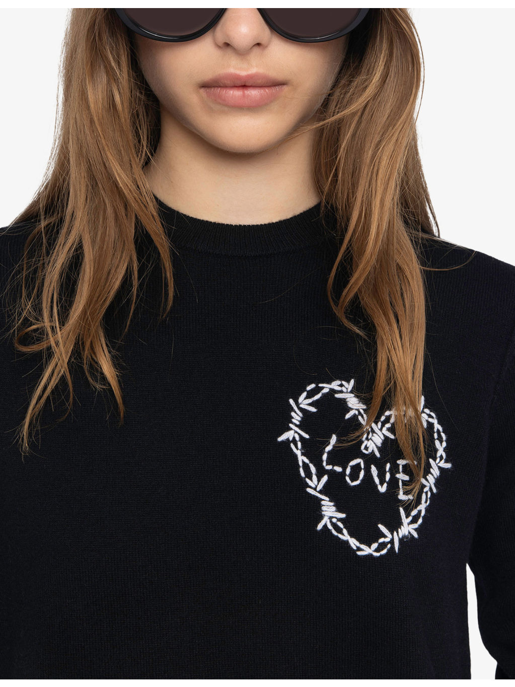 Kendy Heart-Embroidered Wool and Cashmere-Blend Jumper - 5