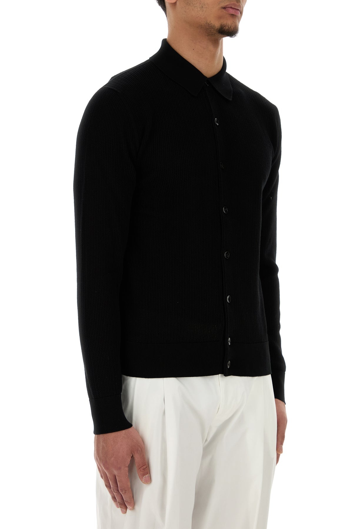 Black mesh cardigan - 3