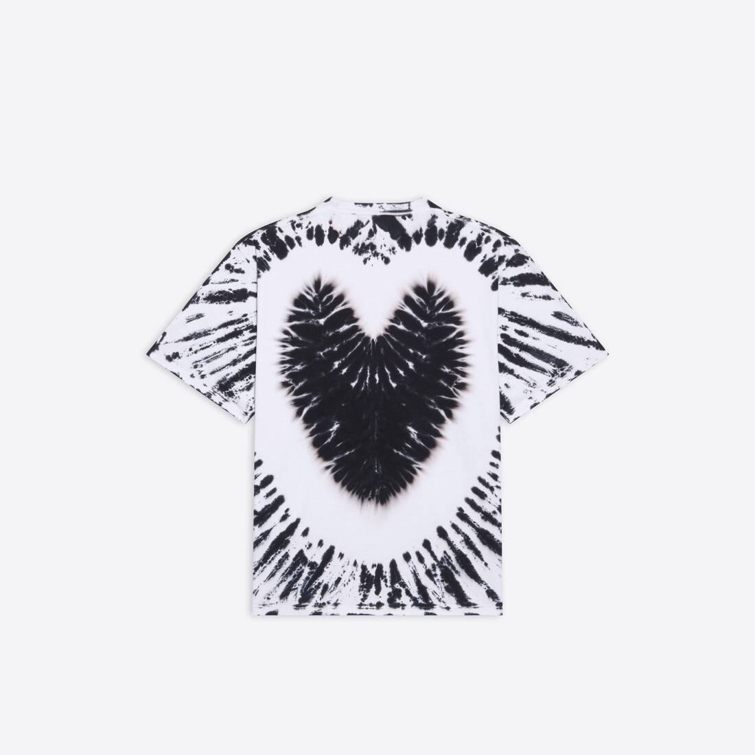 Valentine's Day 22 Tie-dye Rib Triangle T-shirt Oversized in Black - 2