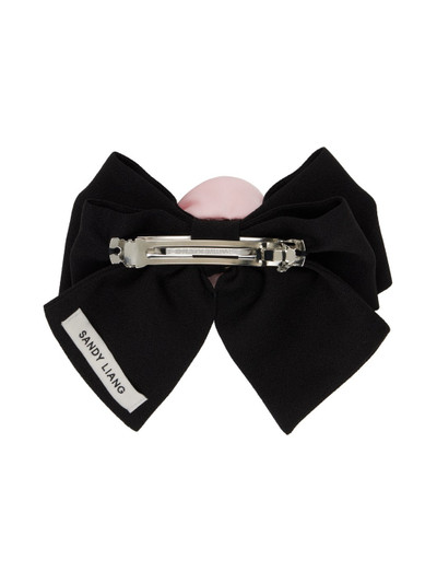SANDY LIANG Black & Pink Corsage Bow Hair Clip outlook