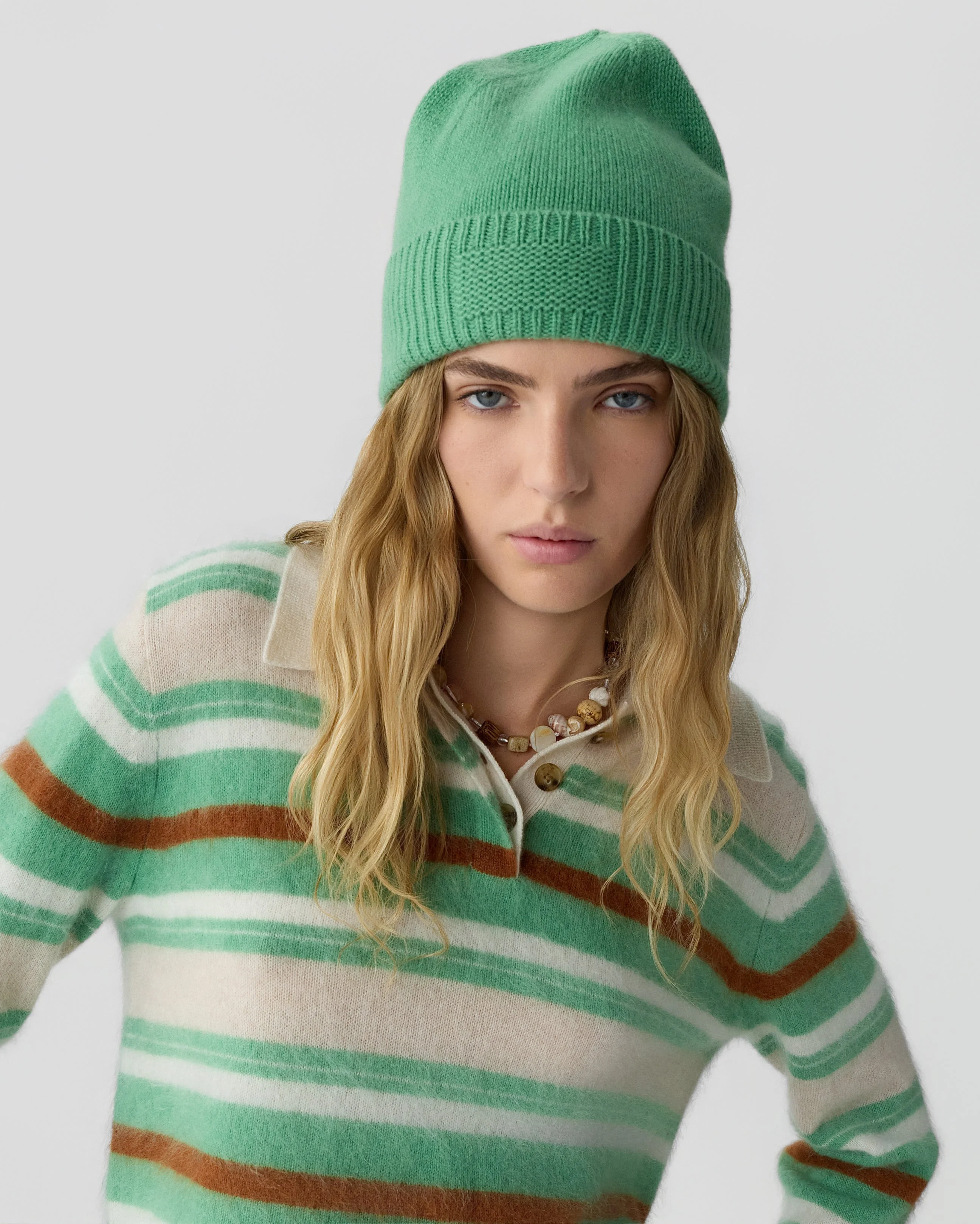 Rib Cuff Beanie - 1