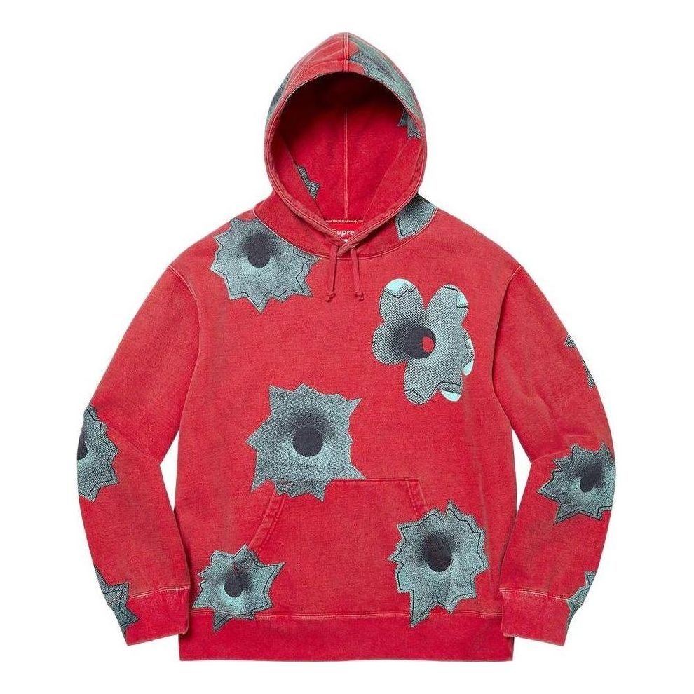 Supreme Nate Lowman Hooded Sweatshirt 'Red Grey' SUP-SS22-175 - 1